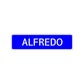 Alfredo Street Sign Children Name Room Plate