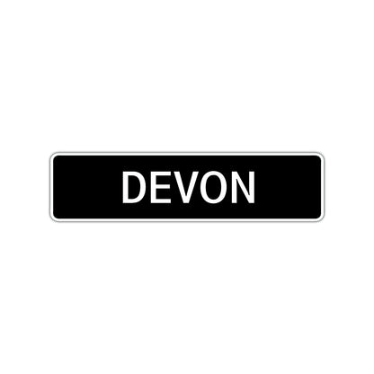 Devon Street Sign Children Name Room Plate