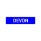 Devon Street Sign Children Name Room Plate