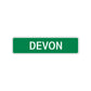 Devon Street Sign Children Name Room Plate