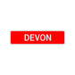 Devon Street Sign Children Name Room Plate