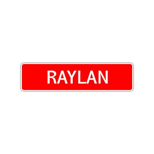 Rylan Street Sign Children Name Room Plate