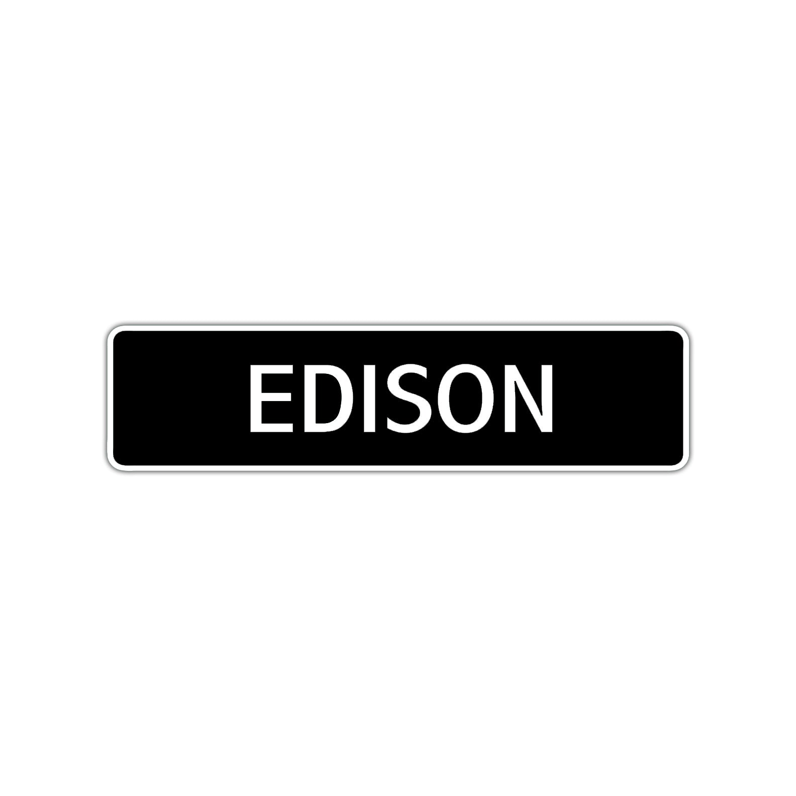 Edison Street Sign Children Name Room Plate