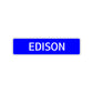Edison Street Sign Children Name Room Plate