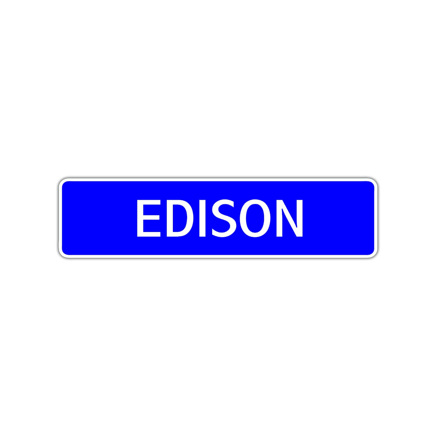 Edison Street Sign Children Name Room Plate