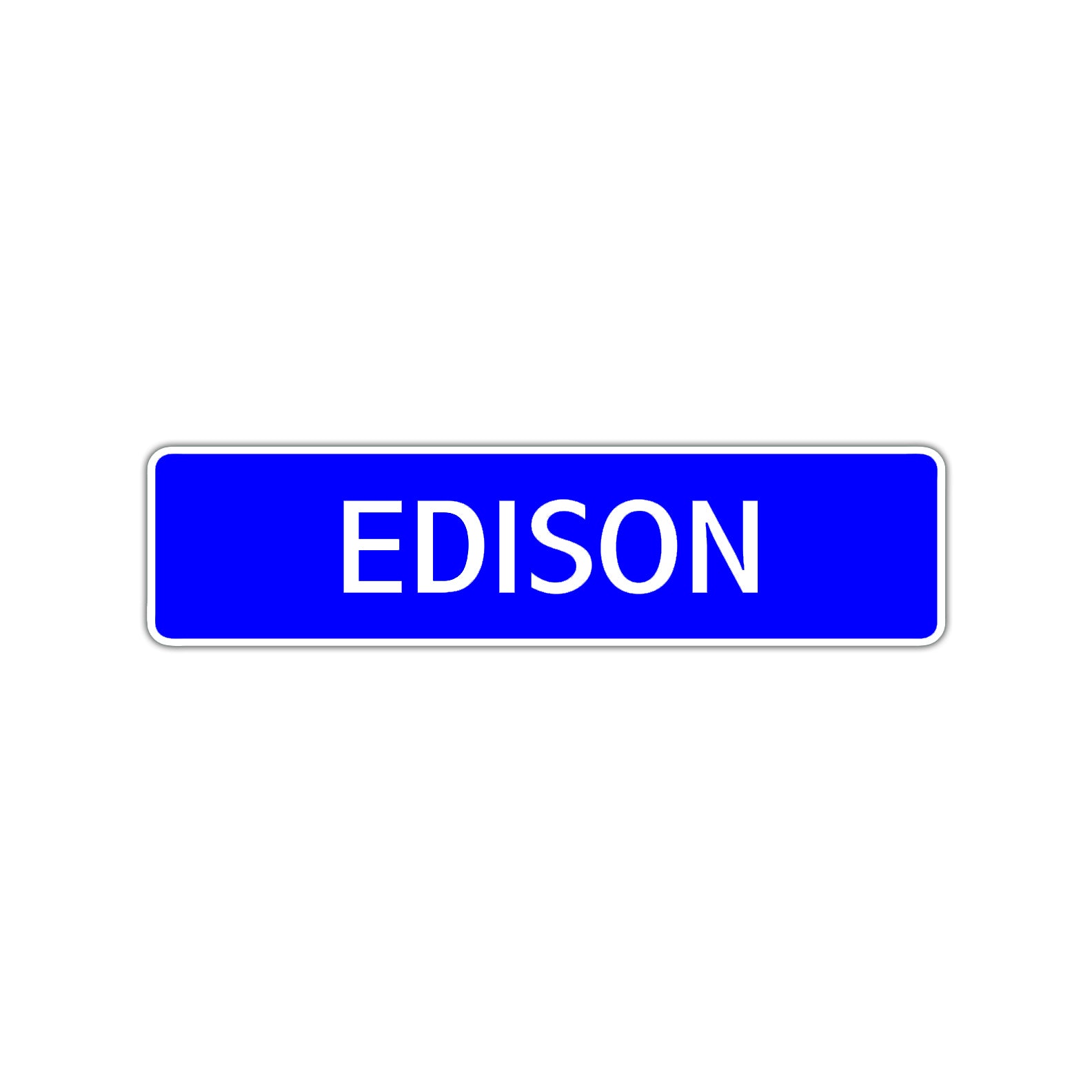 Edison Street Sign Children Name Room Plate