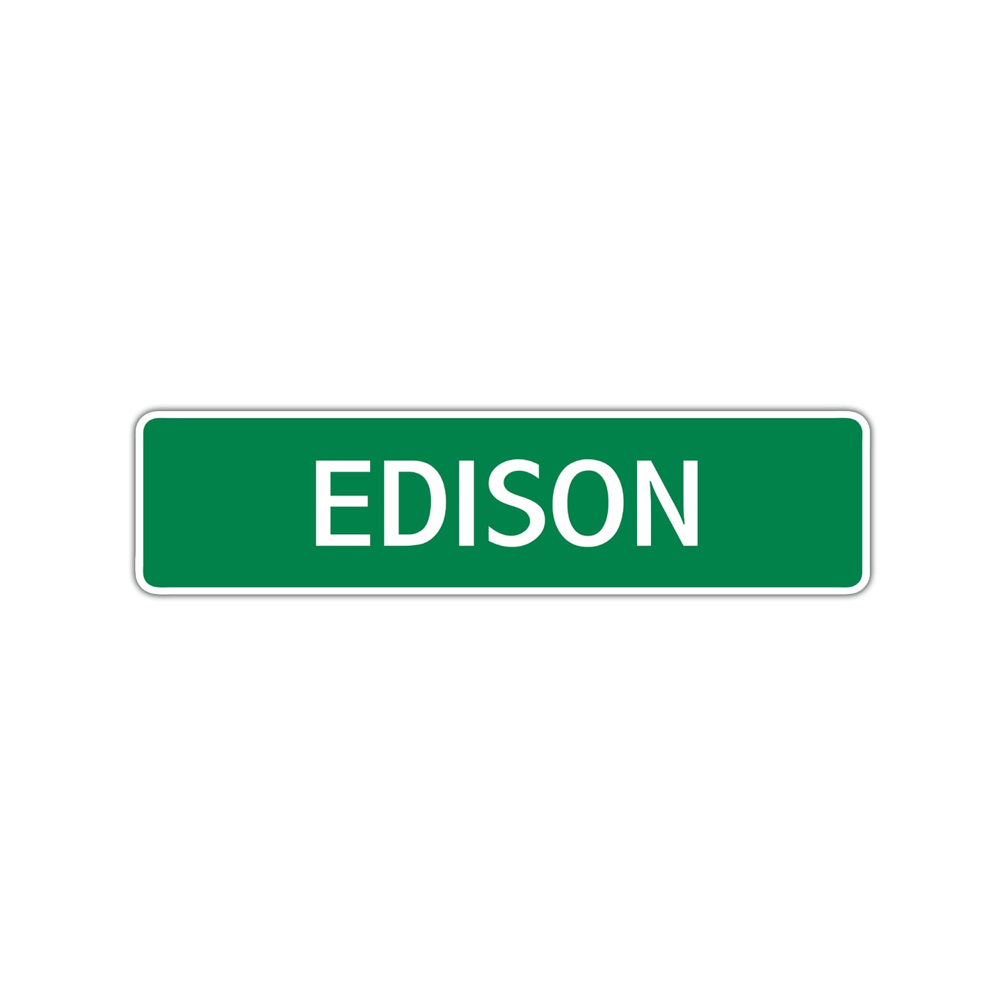 Edison Street Sign Children Name Room Plate