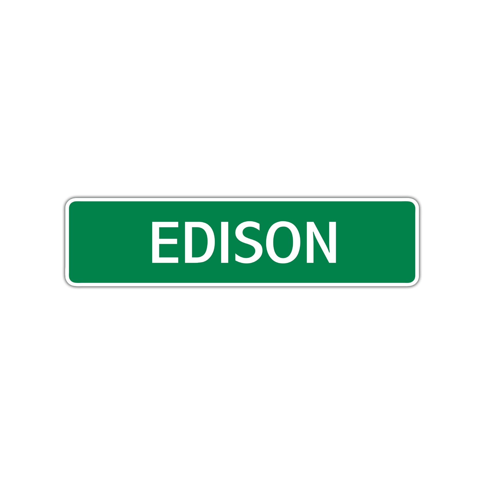 Edison Street Sign Children Name Room Plate