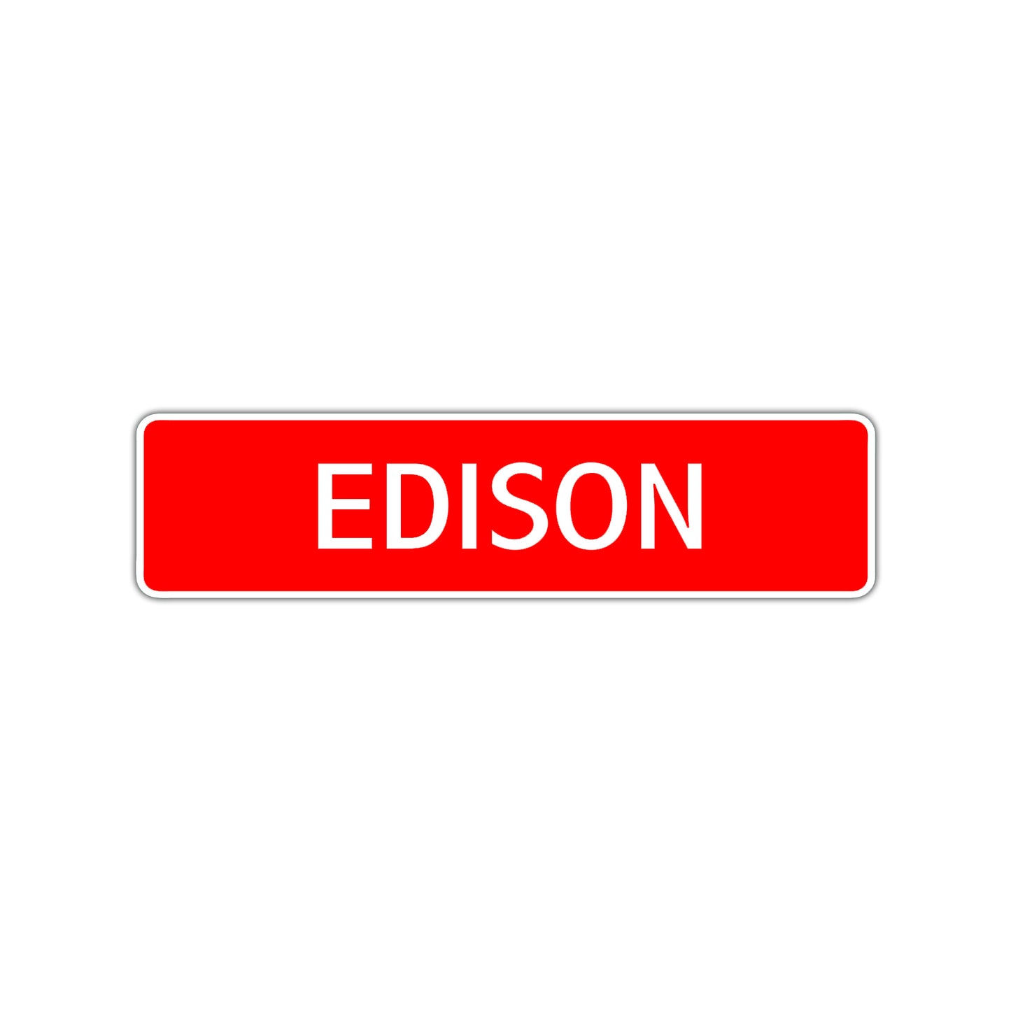 Edison Street Sign Children Name Room Plate