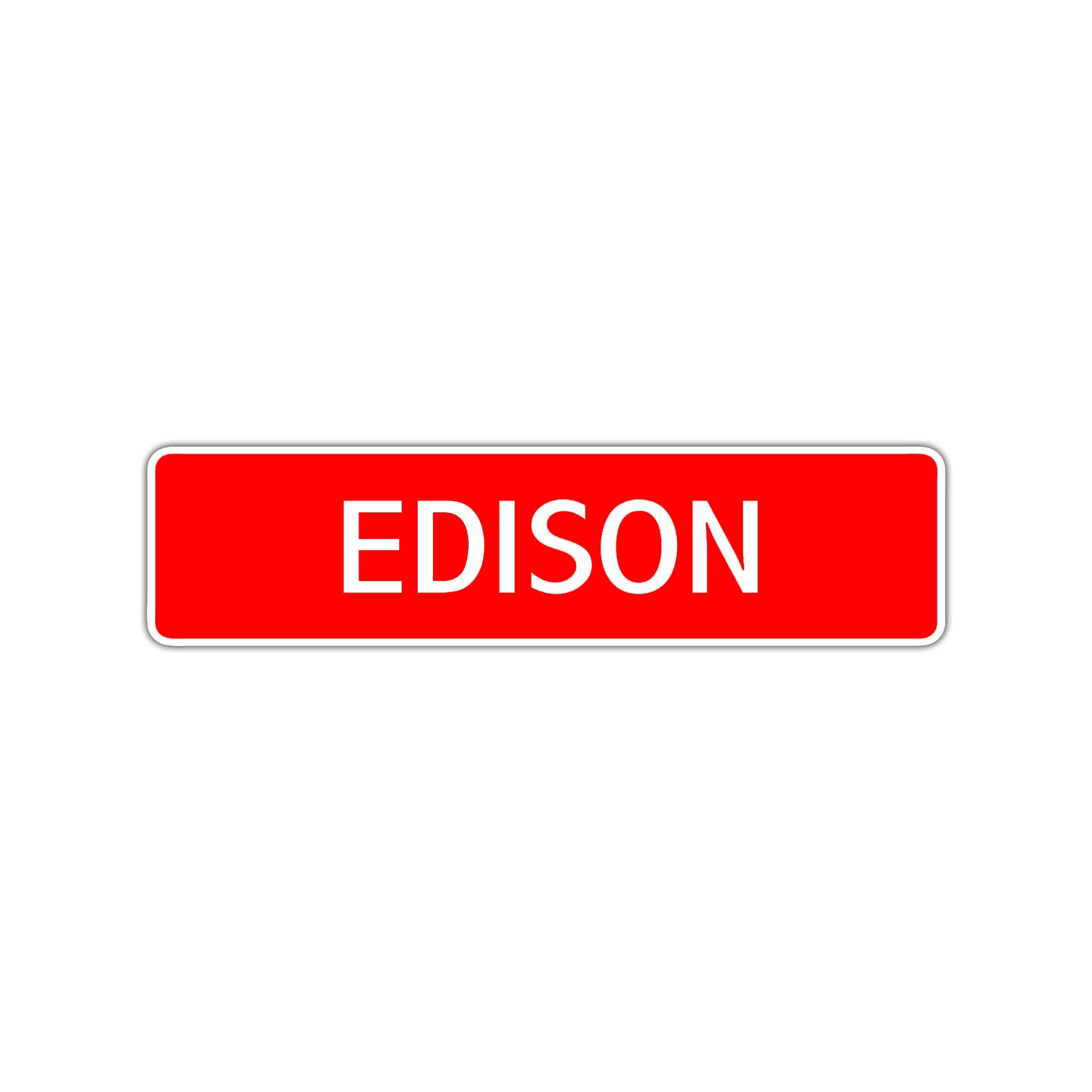 Edison Street Sign Children Name Room Plate