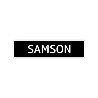 Samson Street Sign Children Name Room Plate