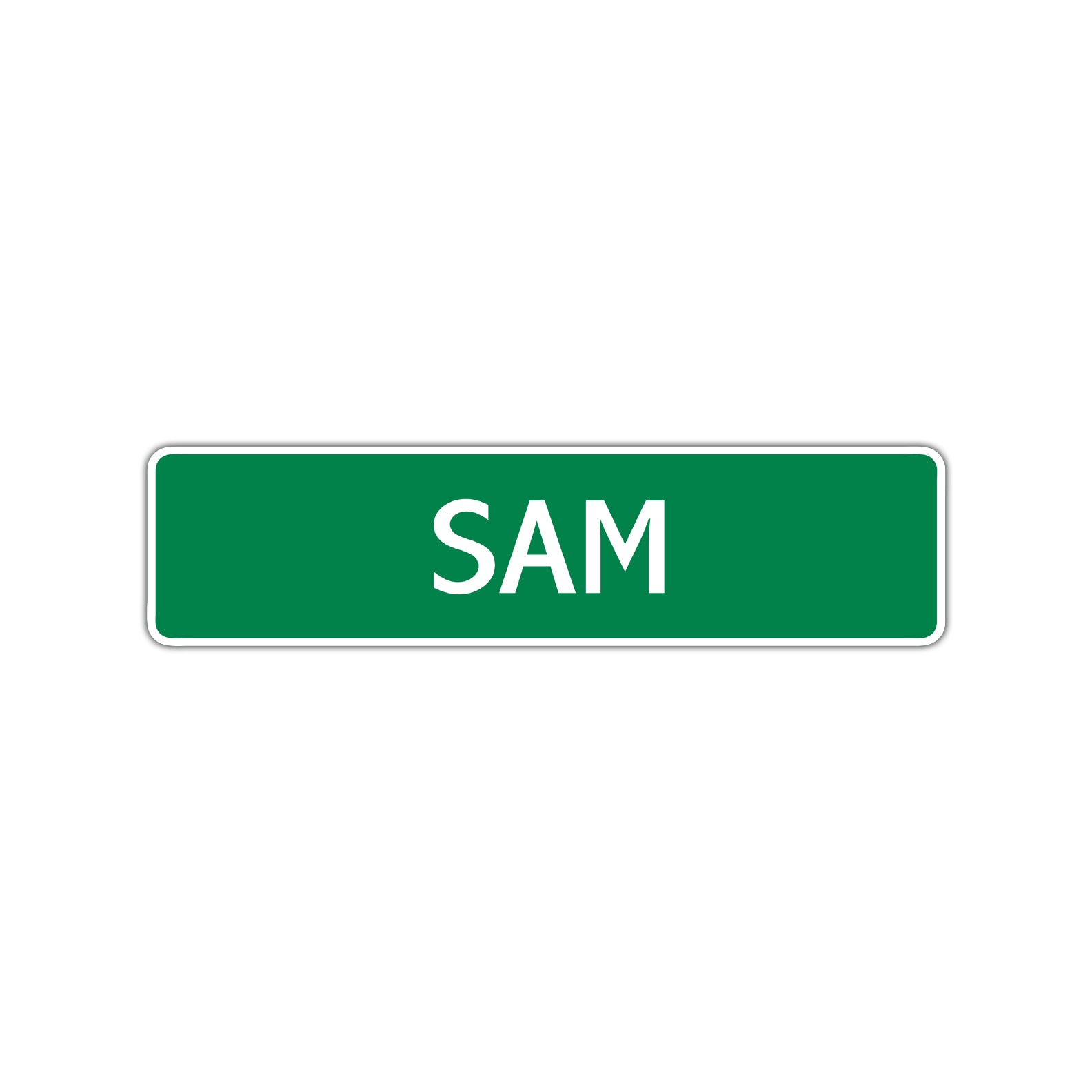 Sam Name Sign Sam Street Sign Children Name Room Plate - Sign Fever