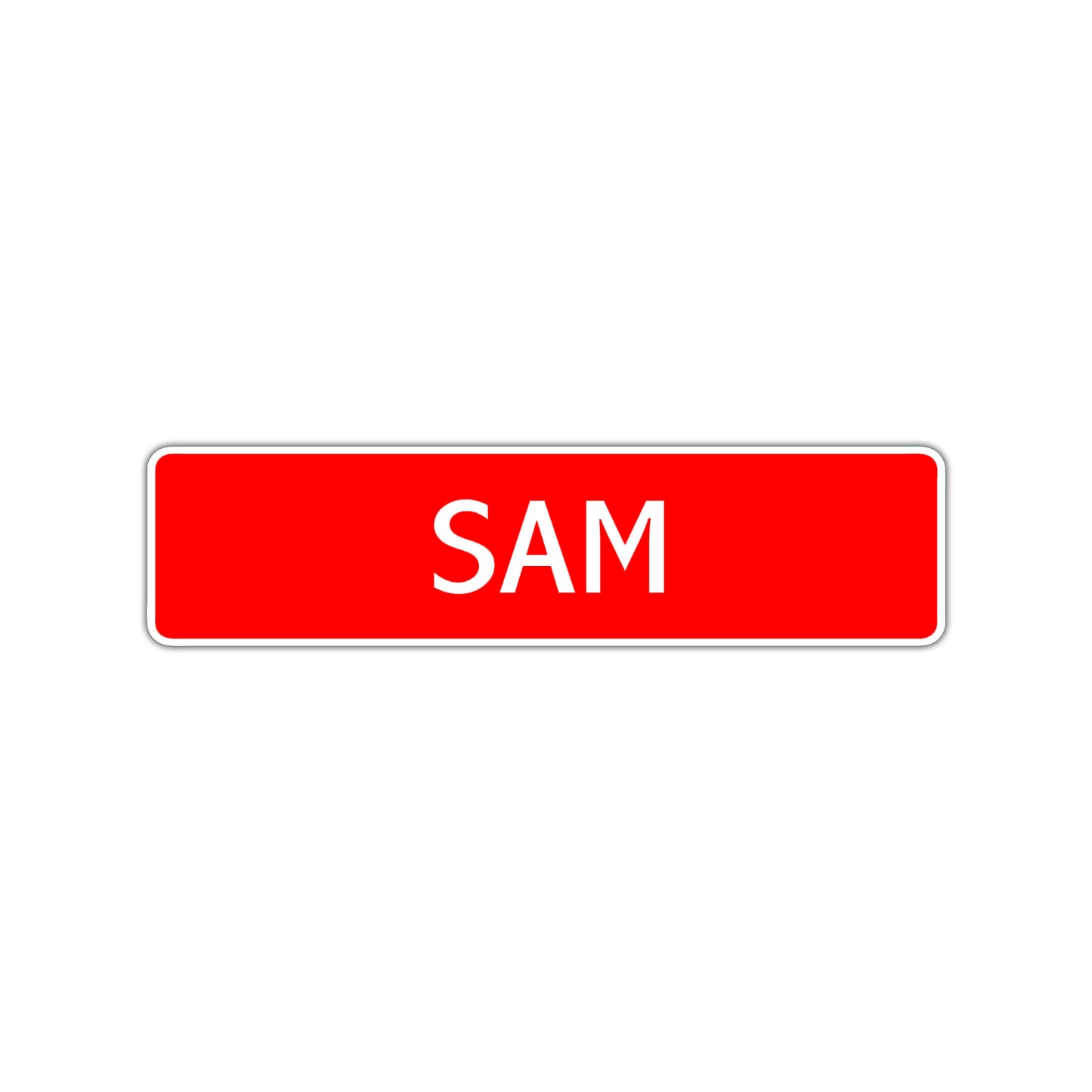 Sam Street Sign Children Name Room Plate