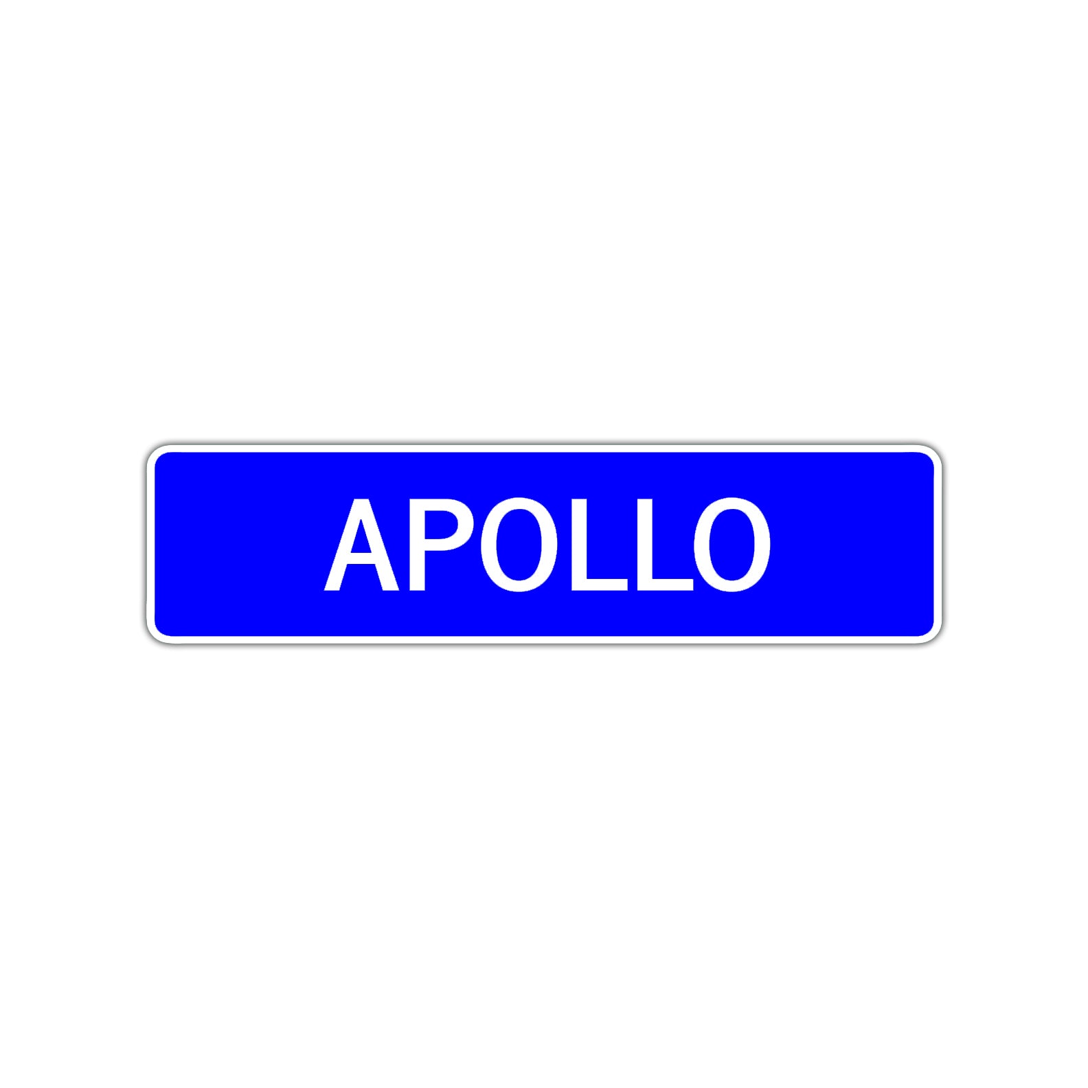 Apollo Street Sign Children Name Room Plate