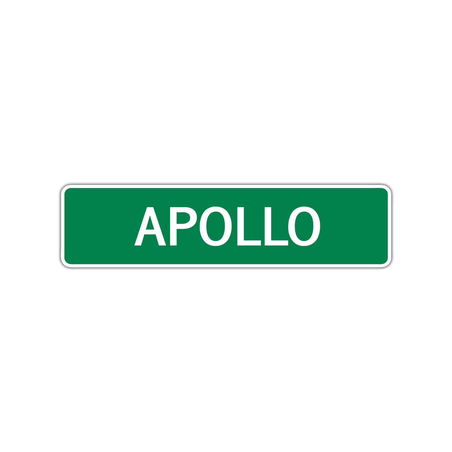 Apollo Street Sign Children Name Room Plate