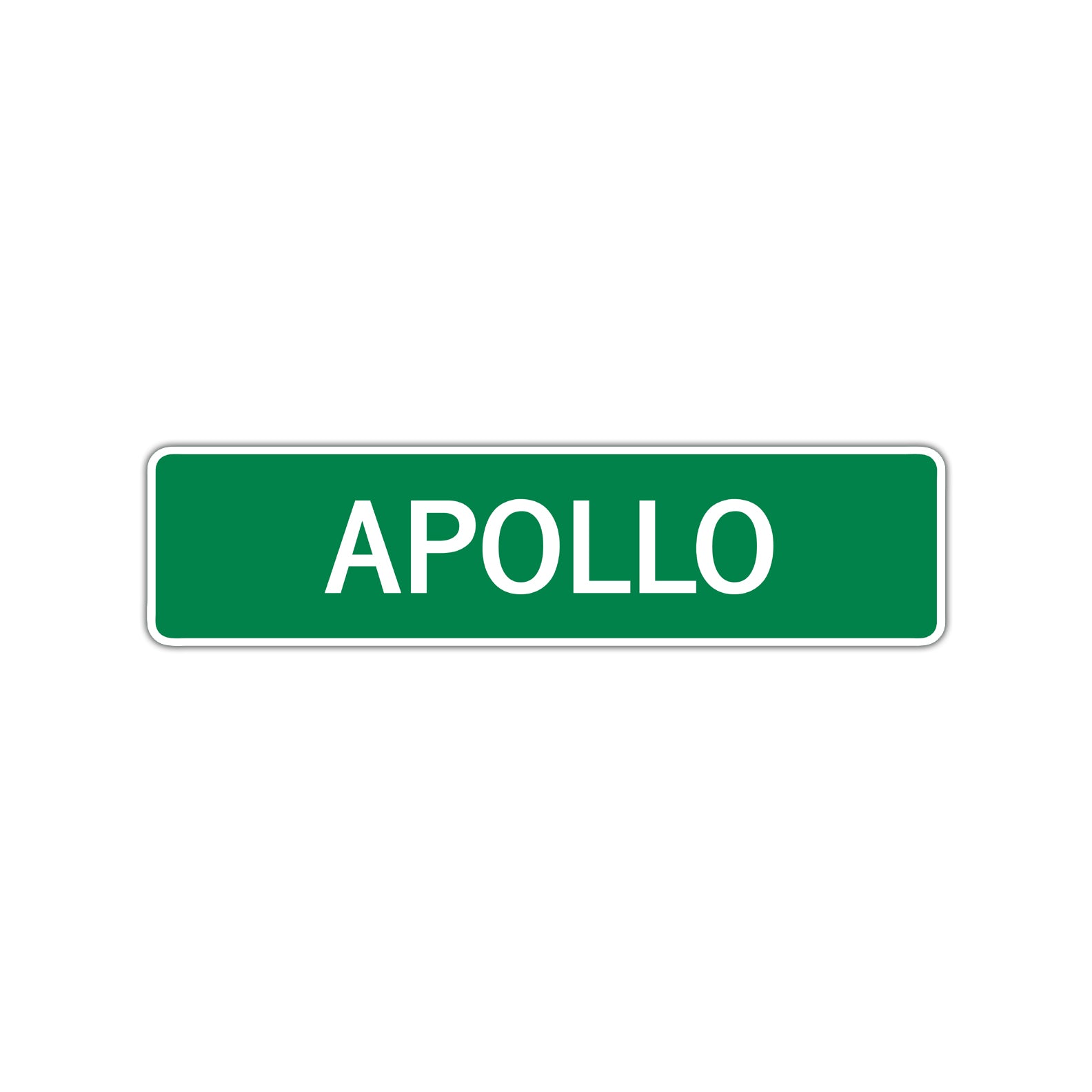 Apollo Street Sign Children Name Room Plate