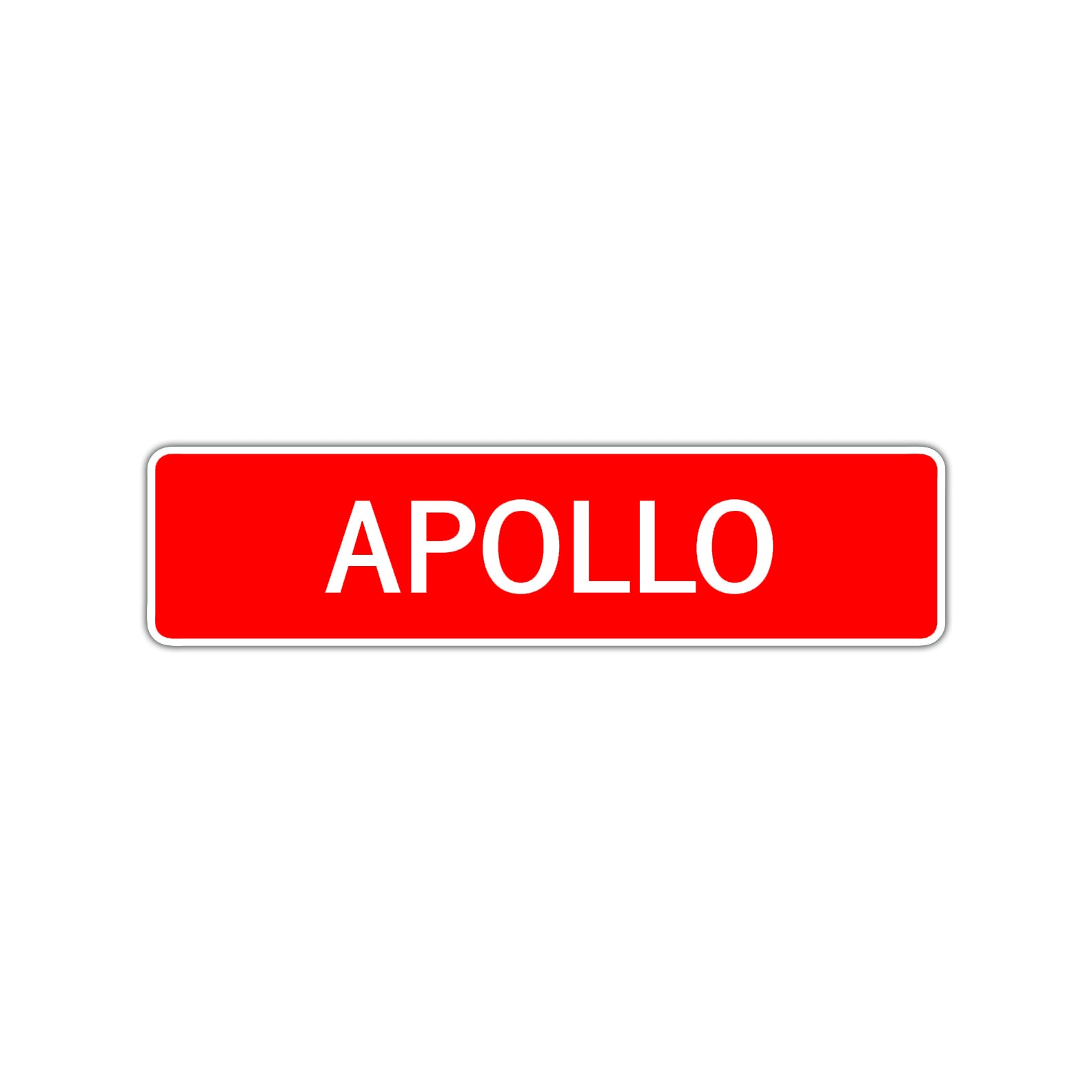 Apollo Street Sign Children Name Room Plate