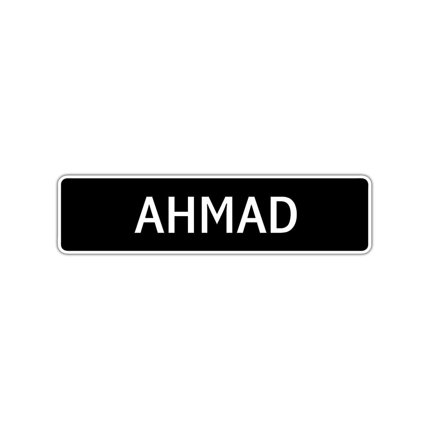 Ahmad Street Sign Children Name Room Plate