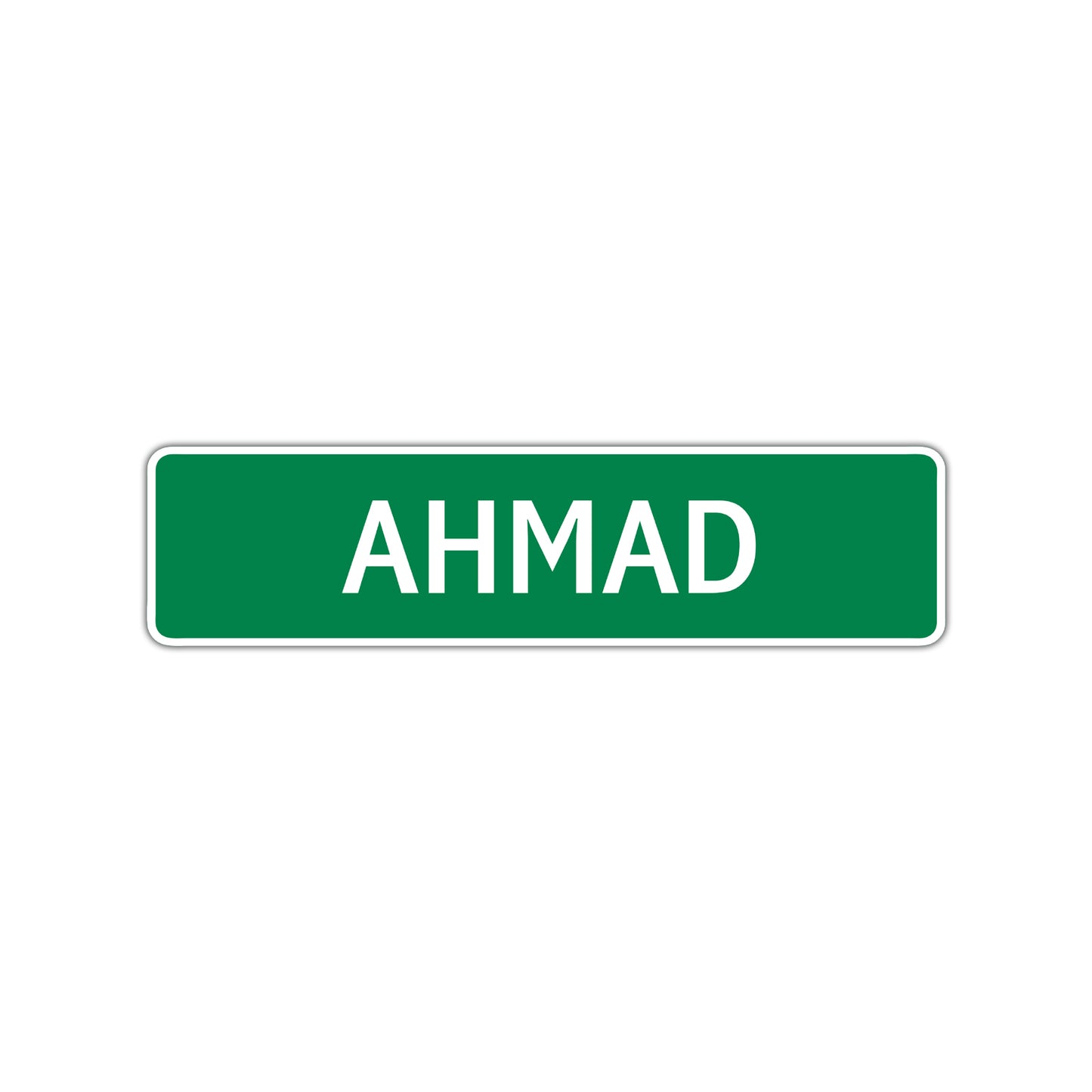 Ahmad Street Sign Children Name Room Plate
