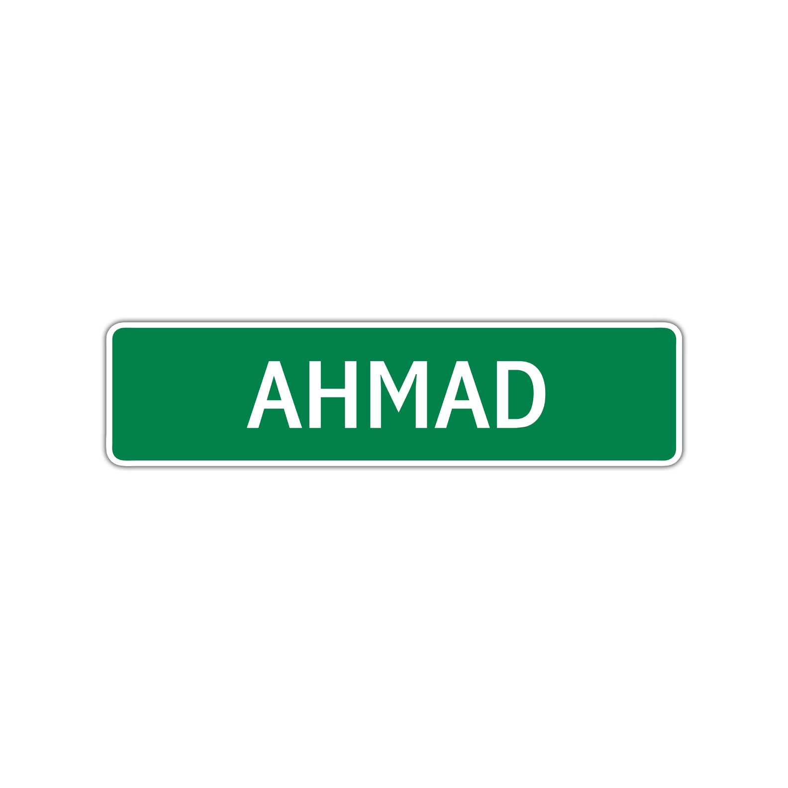 Ahmad Street Sign Children Name Room Plate