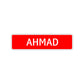 Ahmad Street Sign Children Name Room Plate