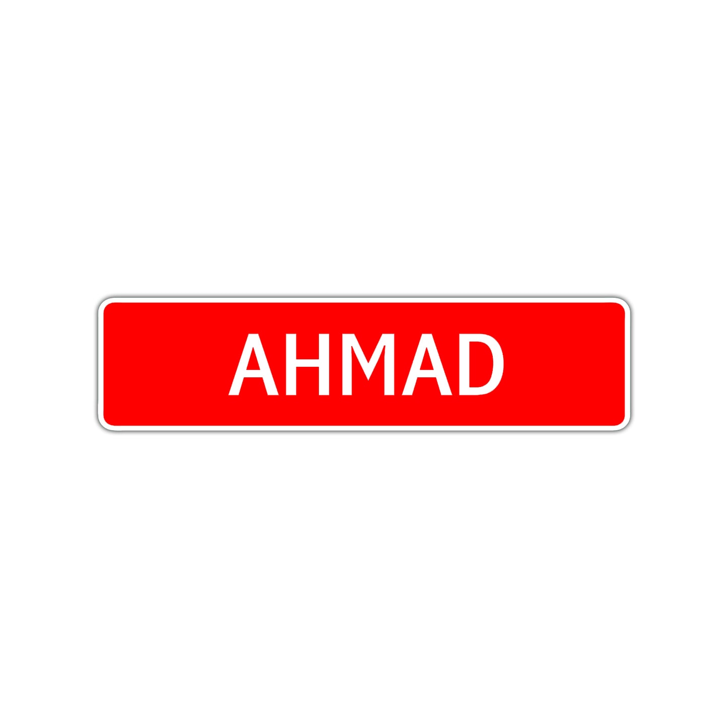 Ahmad Street Sign Children Name Room Plate