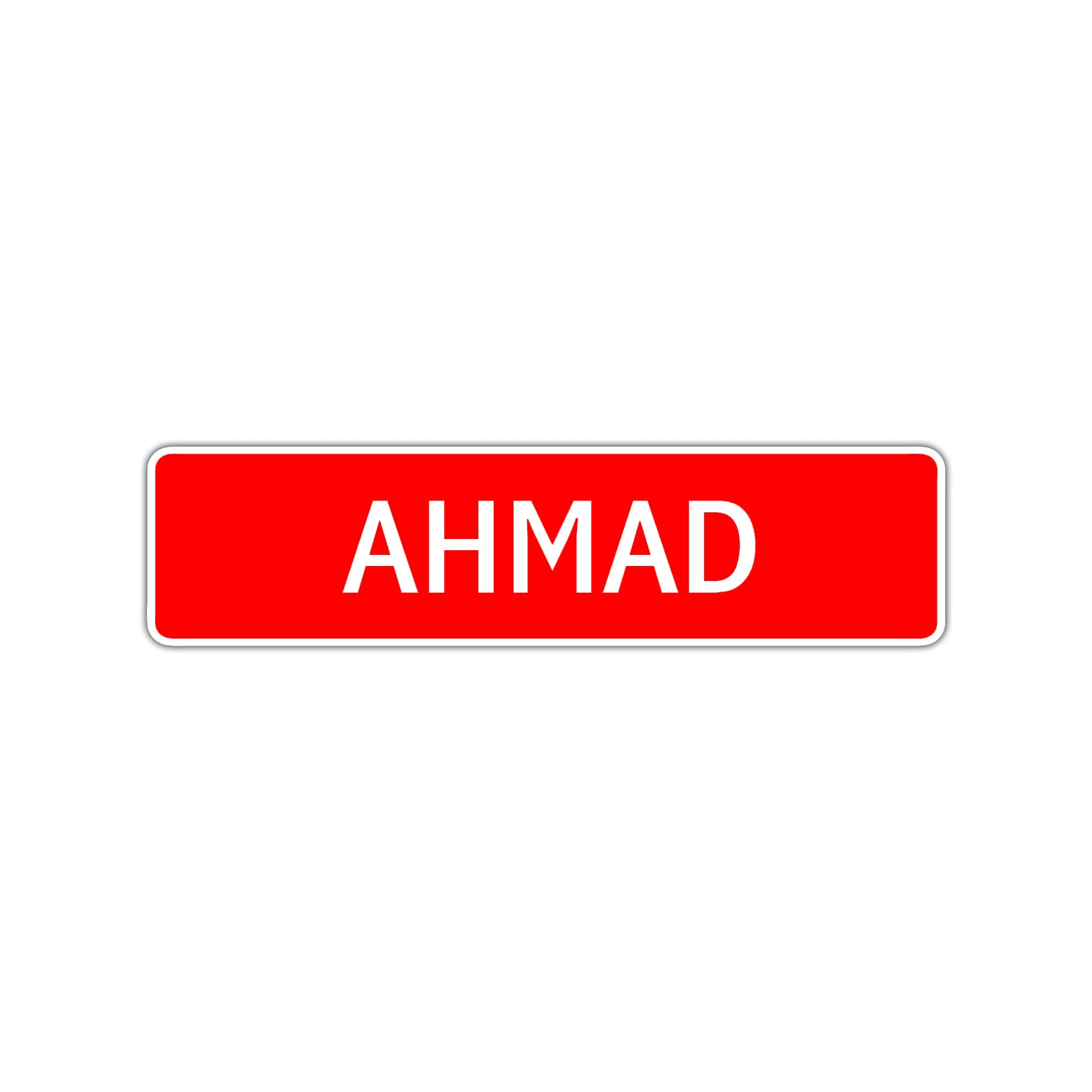 Ahmad Street Sign Children Name Room Plate
