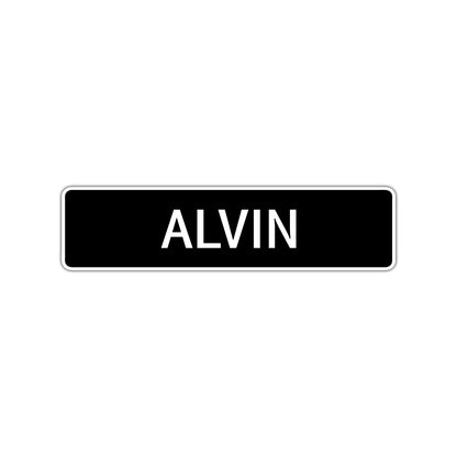 Alvin Street Sign Children Name Room Plate