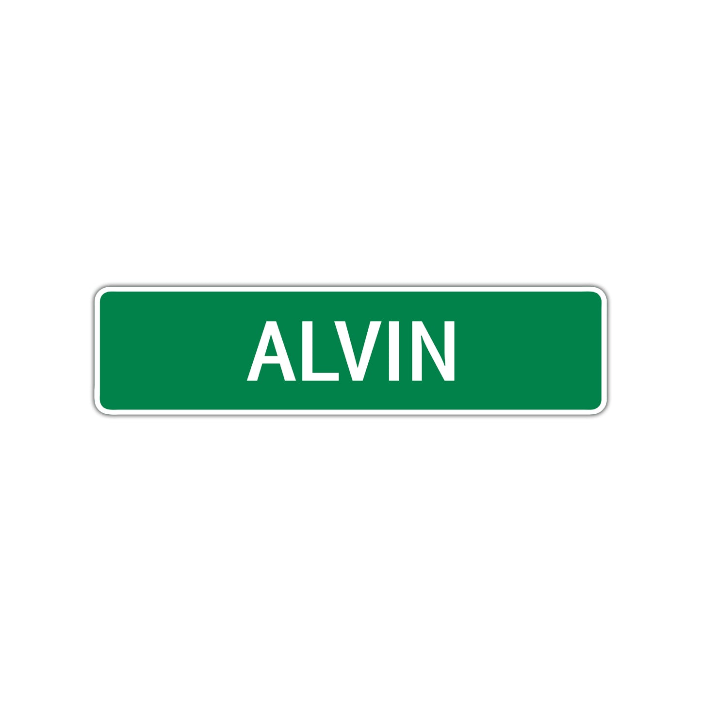 Alvin Street Sign Children Name Room Plate