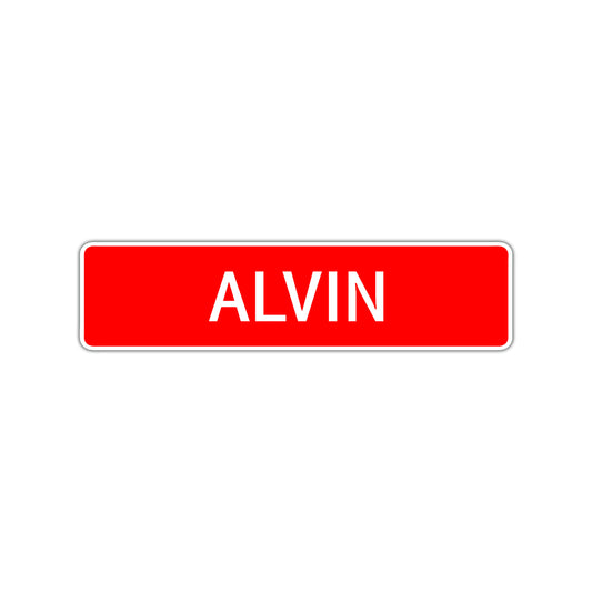 Alvin Street Sign Children Name Room Plate