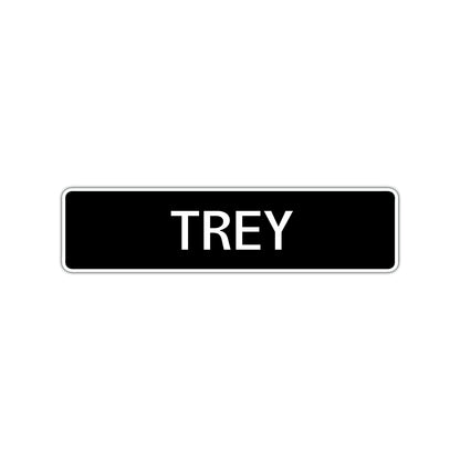 Trey Street Sign Children Name Room Plate