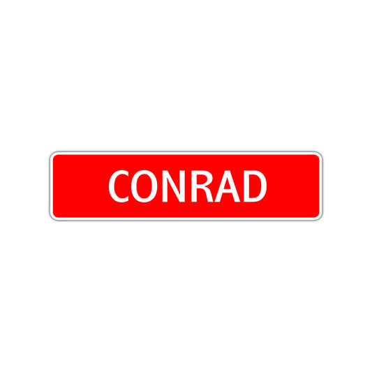 Conrad Street Sign Children Name Room Plate