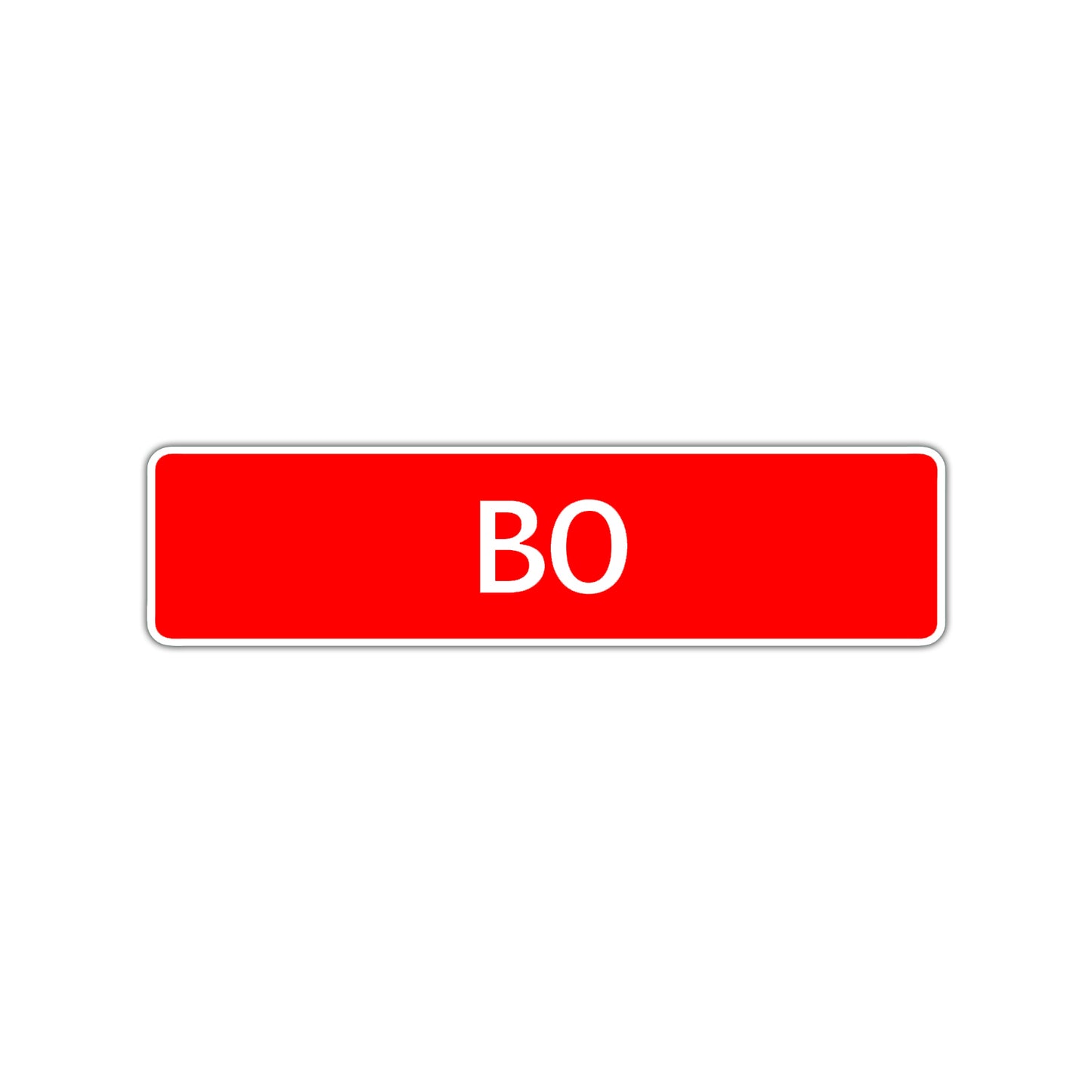 Bo Street Sign Children Name Room Plate