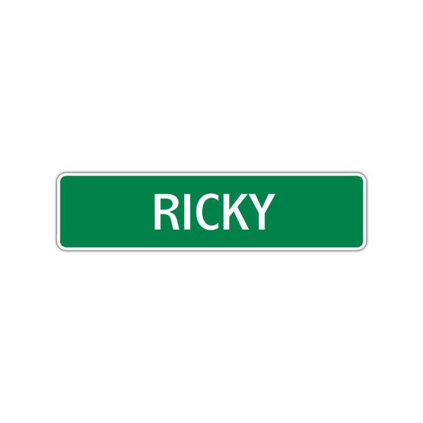 Ricky Street Sign Children Name Room Plate - Sign Fever
