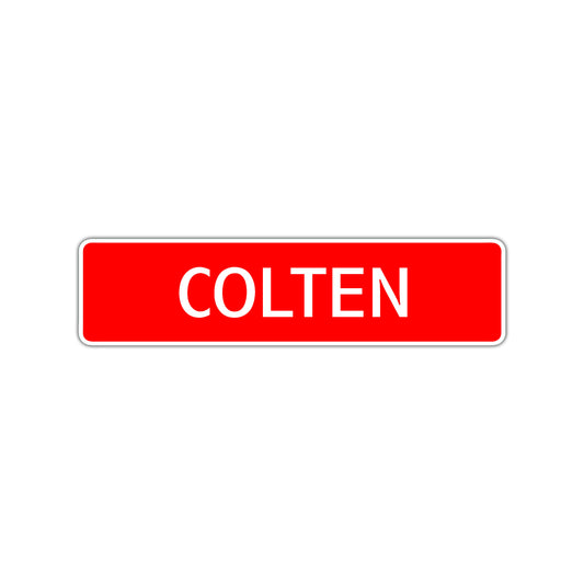 Colten Street Sign Children Name Room Plate