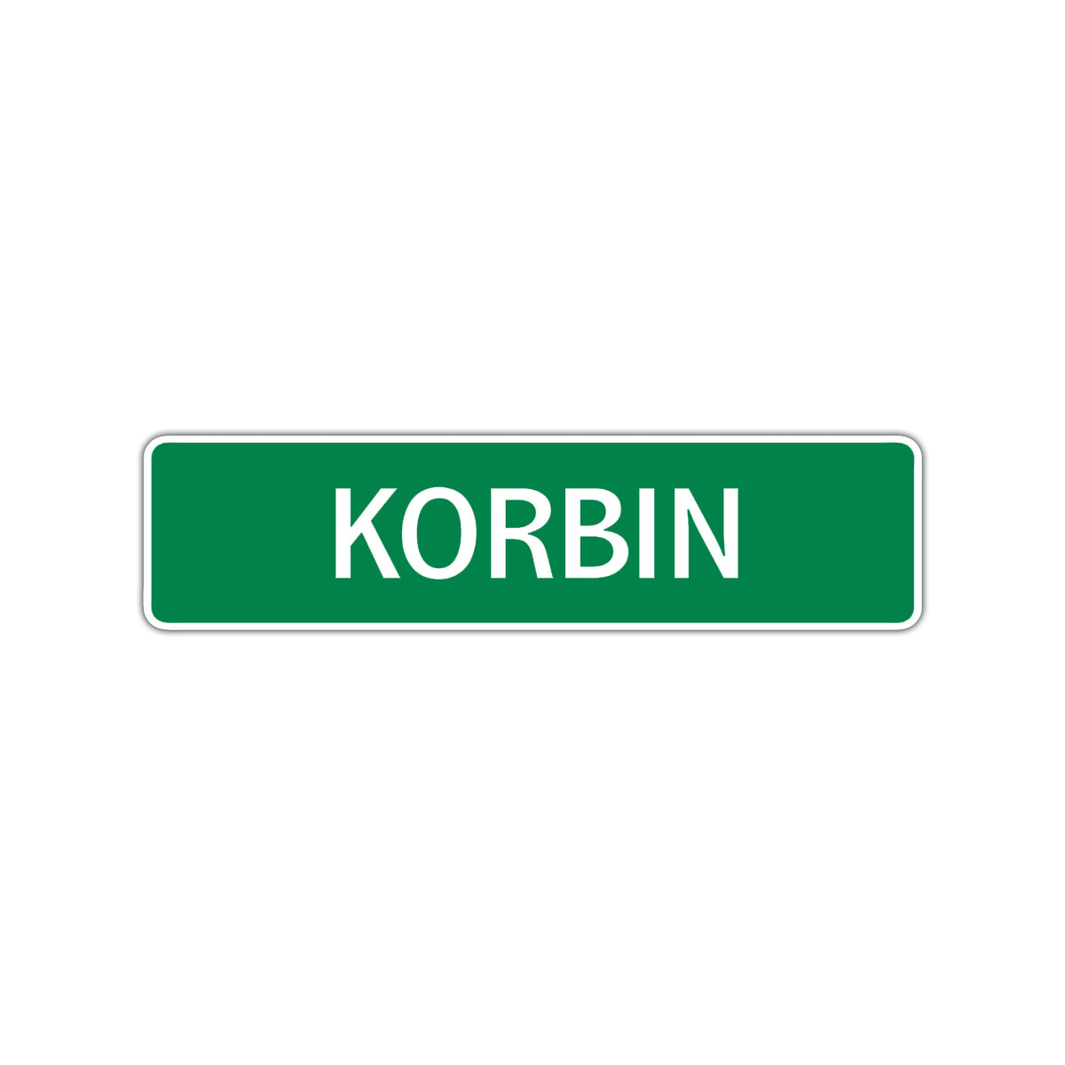 Korbin Street Sign Children Name Room Plate – Sign Fever