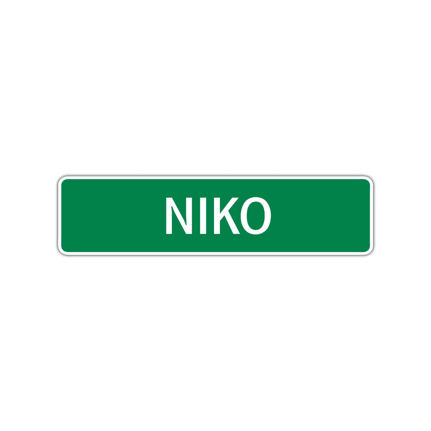 Niko Street Sign Children Name Room Plate