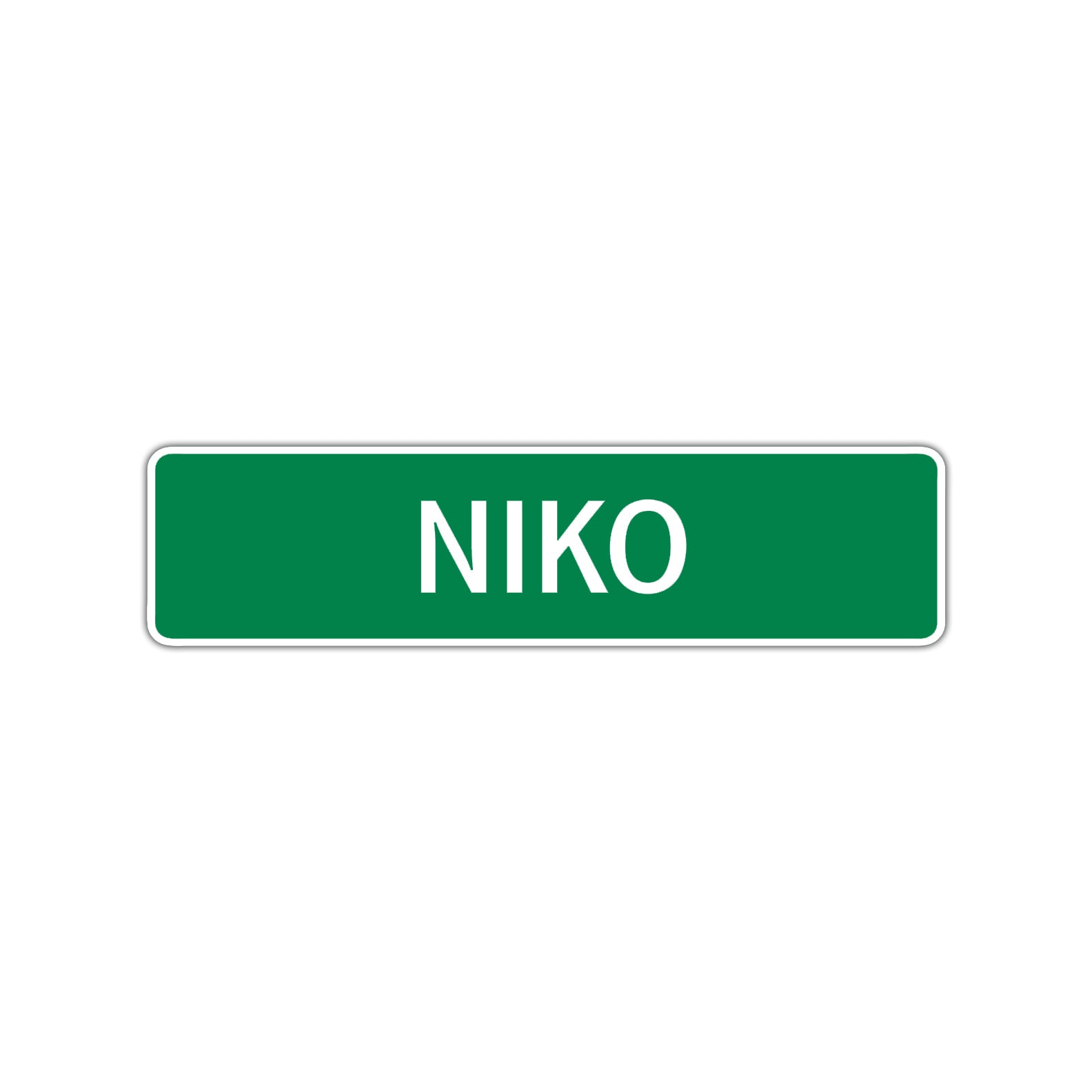 Niko Street Sign Children Name Room Plate