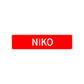 Niko Street Sign Children Name Room Plate