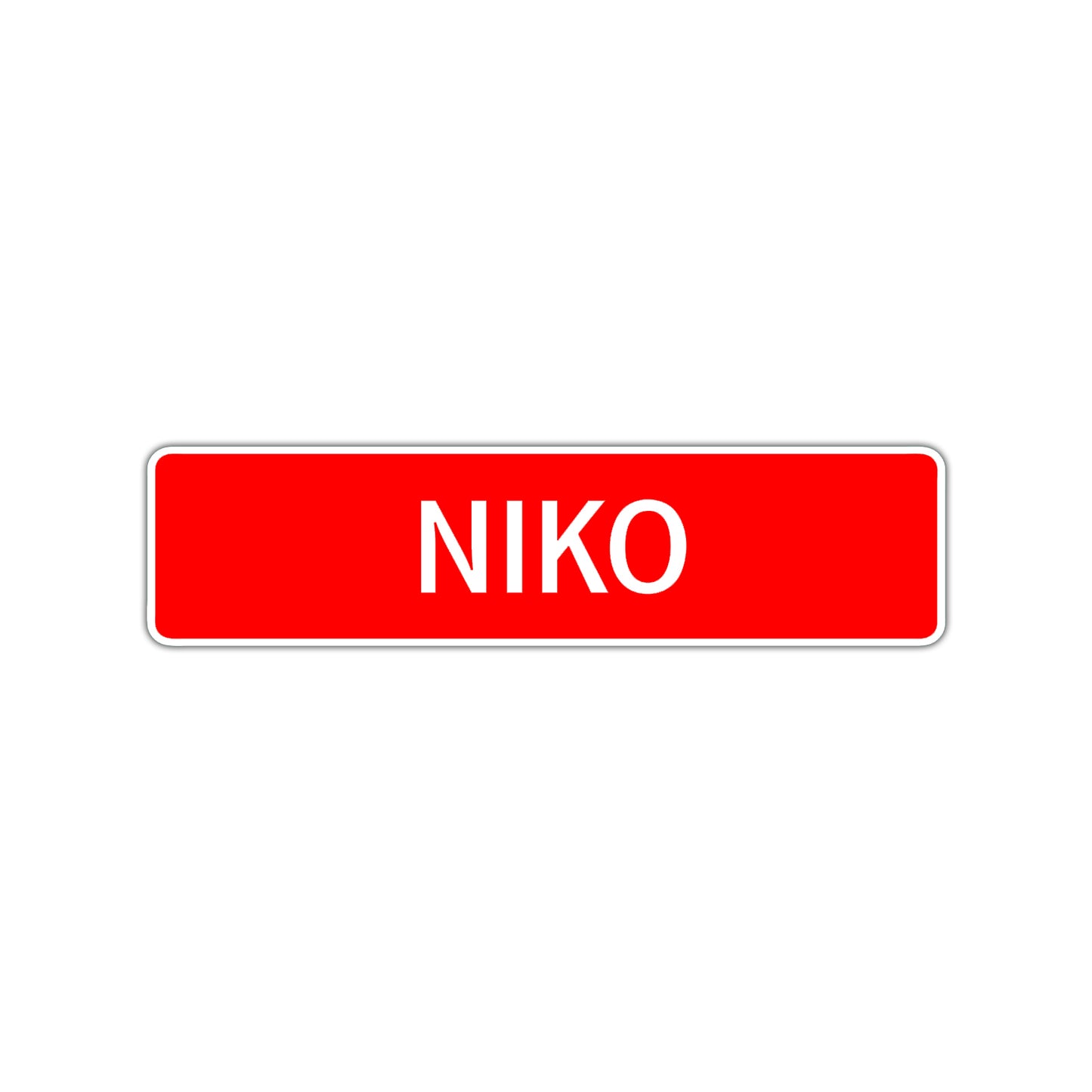 Niko Street Sign Children Name Room Plate