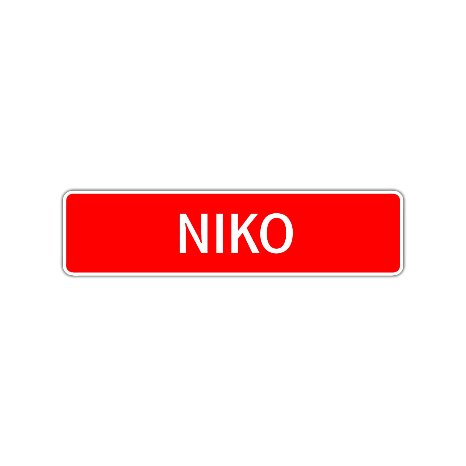 Niko Street Sign Children Name Room Plate