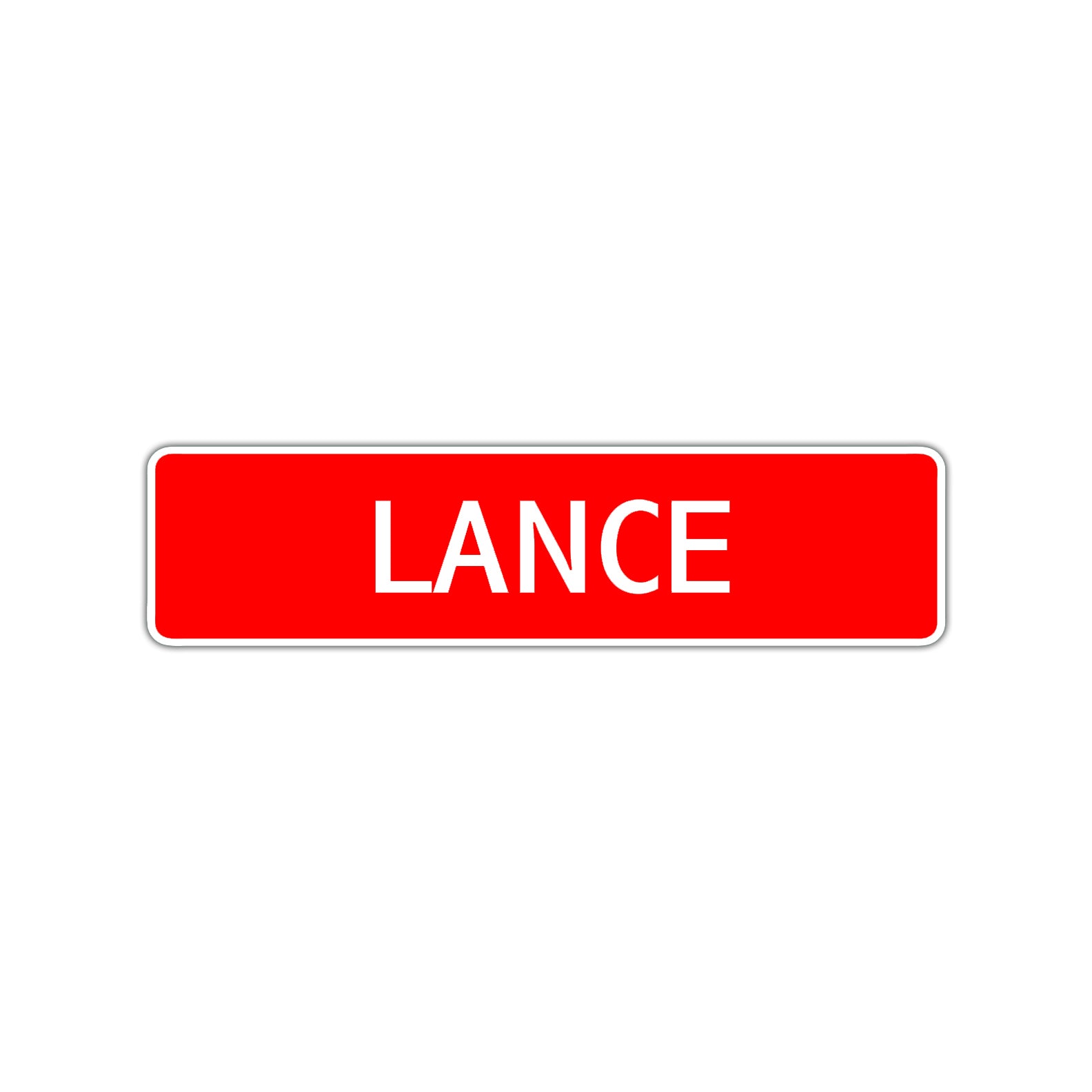 Lance Street Sign Children Name Room Plate