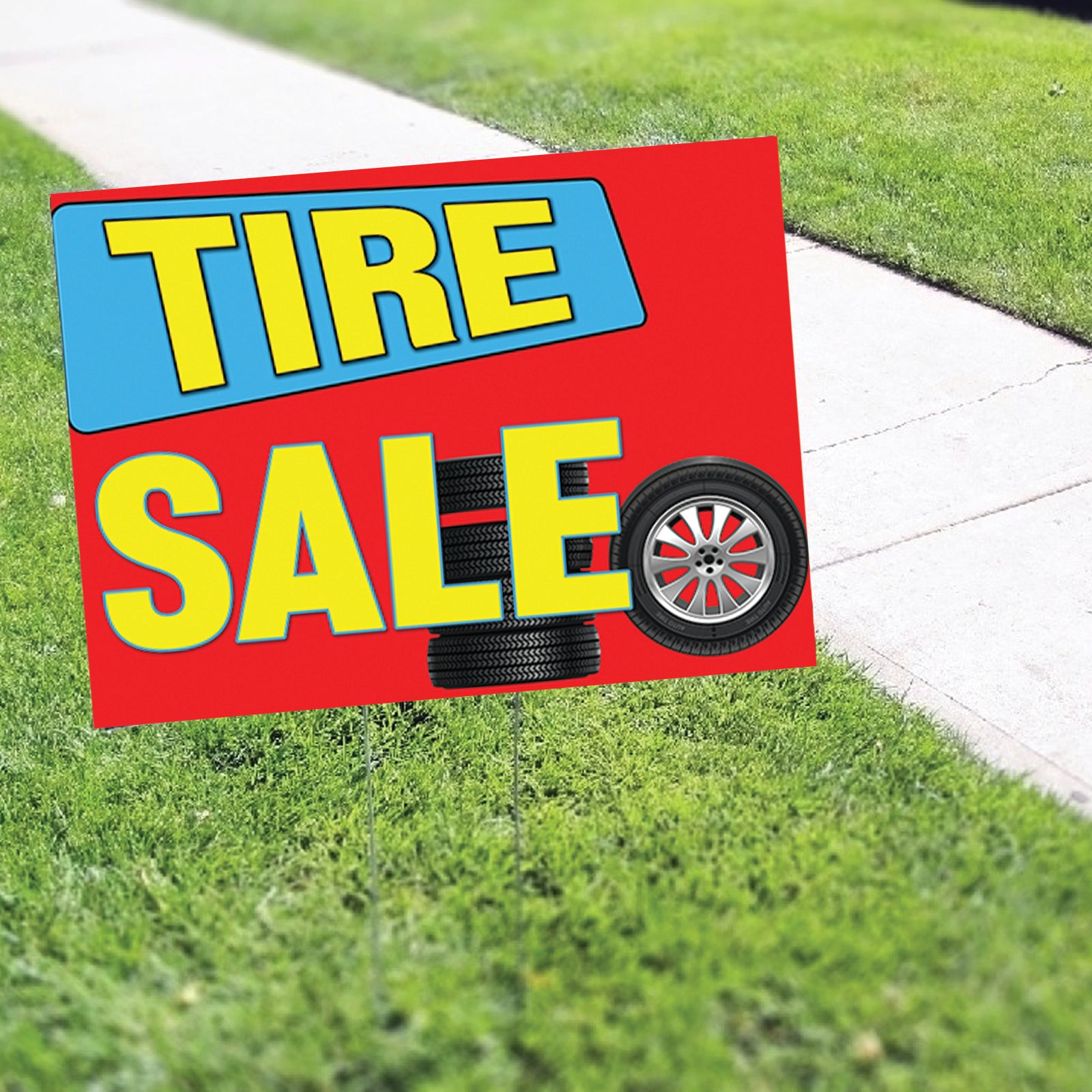 Tire Sale Coroplast Printed Yard Sign - Sign Fever