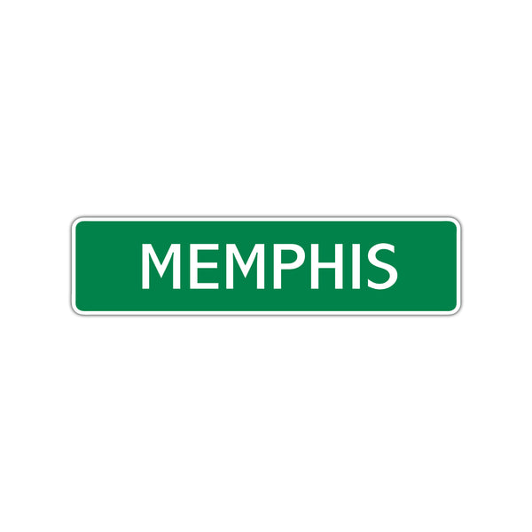 Memphis Street Sign Children Name Room Plate - Sign Fever
