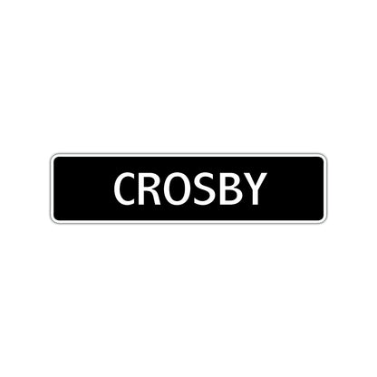 Crosby Street Sign Children Name Room Plate