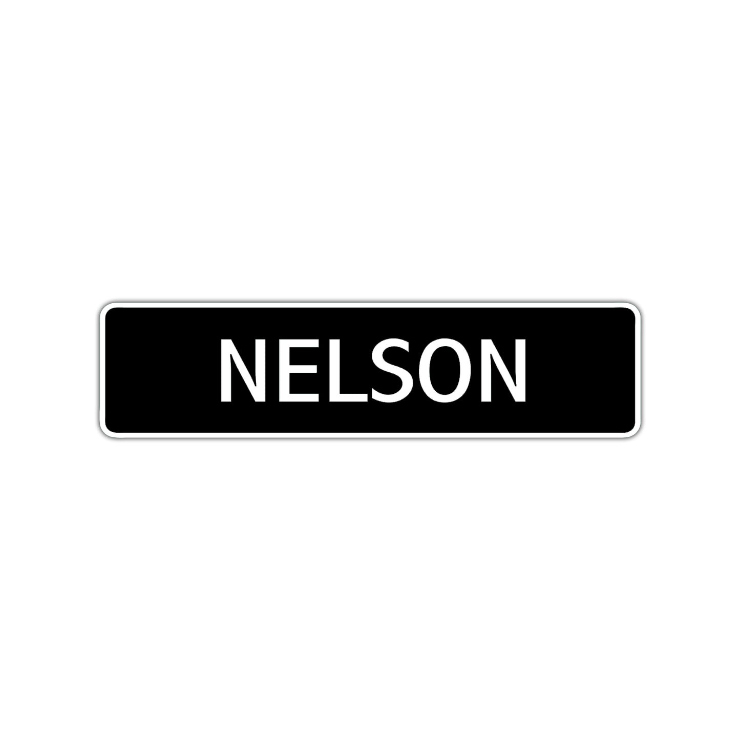 Nelson Street Sign Children Name Room Plate