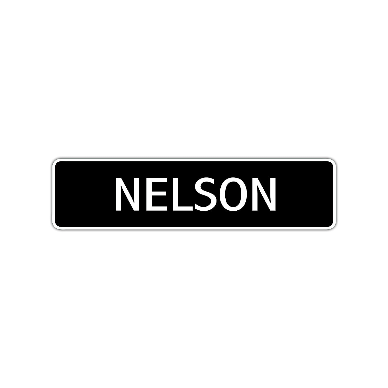 Nelson Street Sign Children Name Room Plate