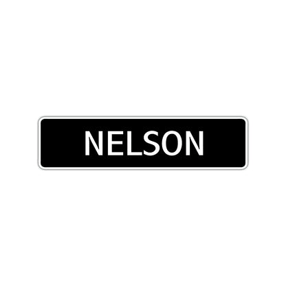 Nelson Street Sign Children Name Room Plate