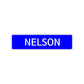 Nelson Street Sign Children Name Room Plate