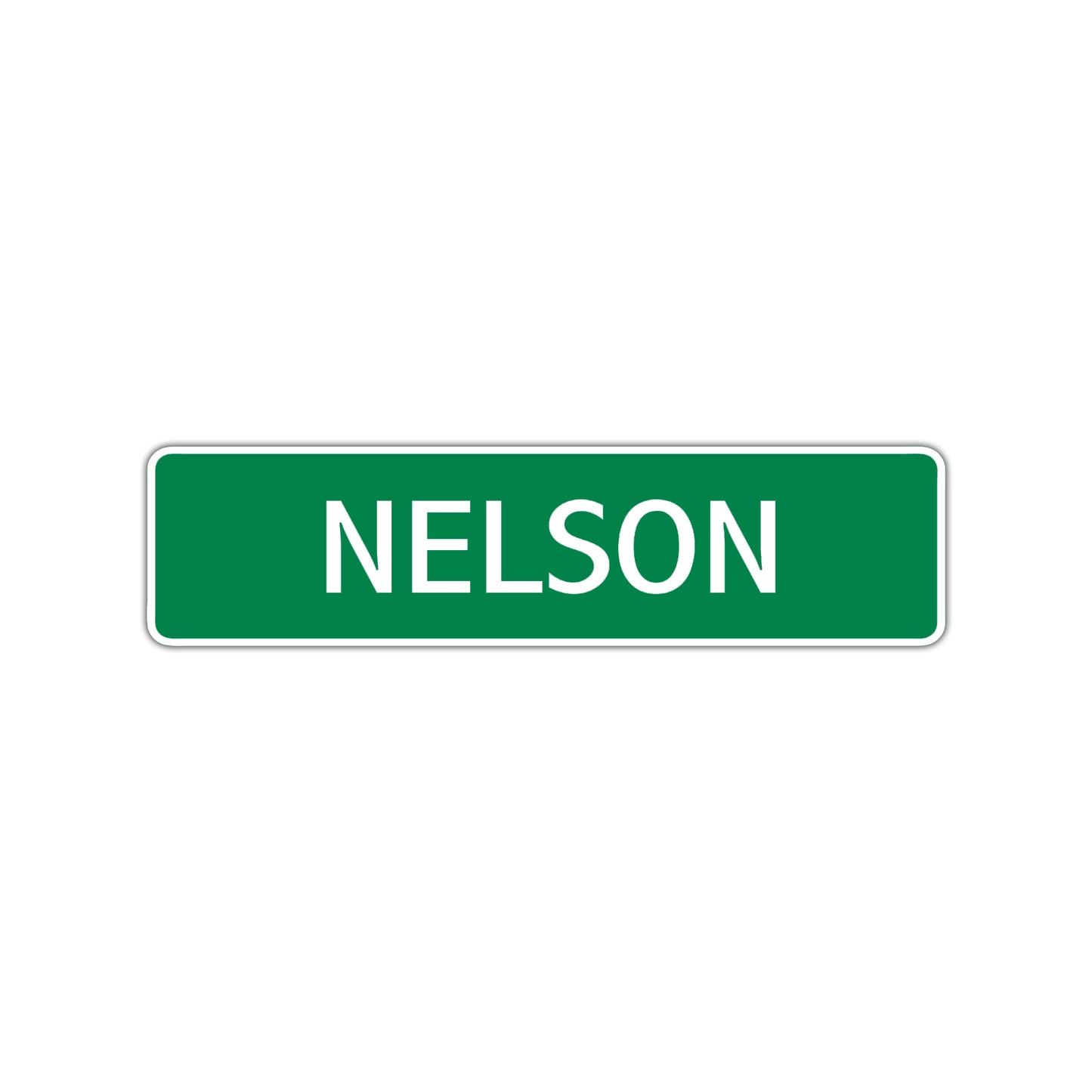 Nelson Street Sign Children Name Room Plate